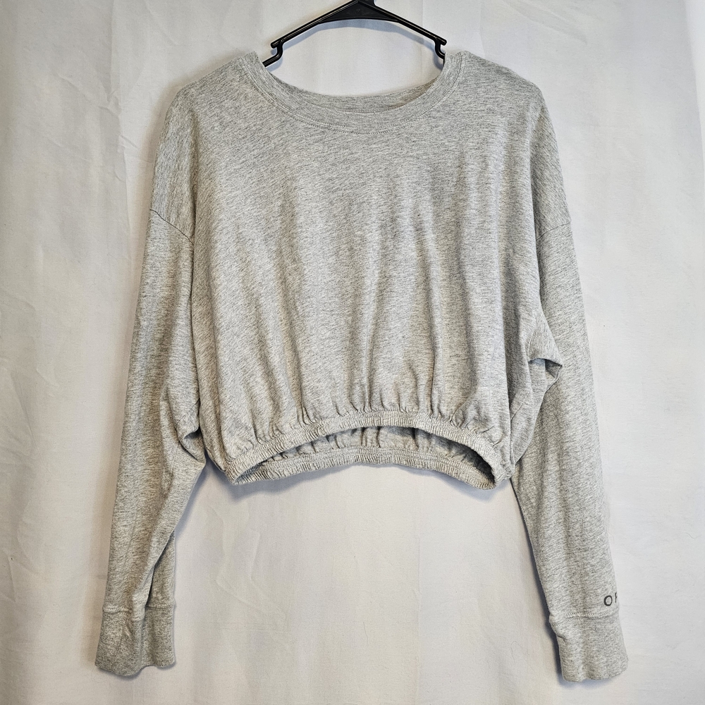 Offline Gray Women's Cropped Long Sleeve Medium